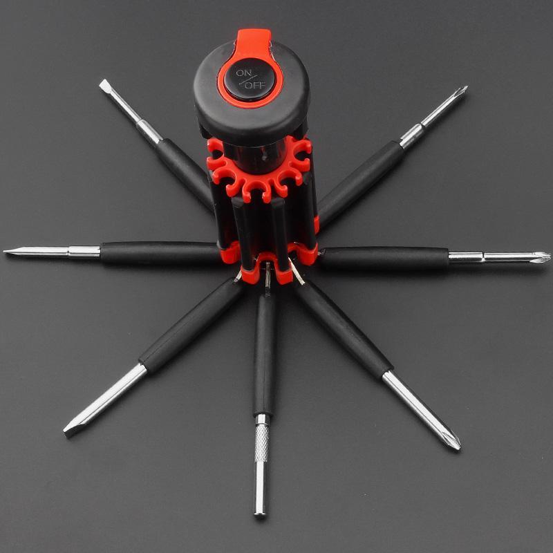Cacciavite multiutensile 8 in 1 con LED